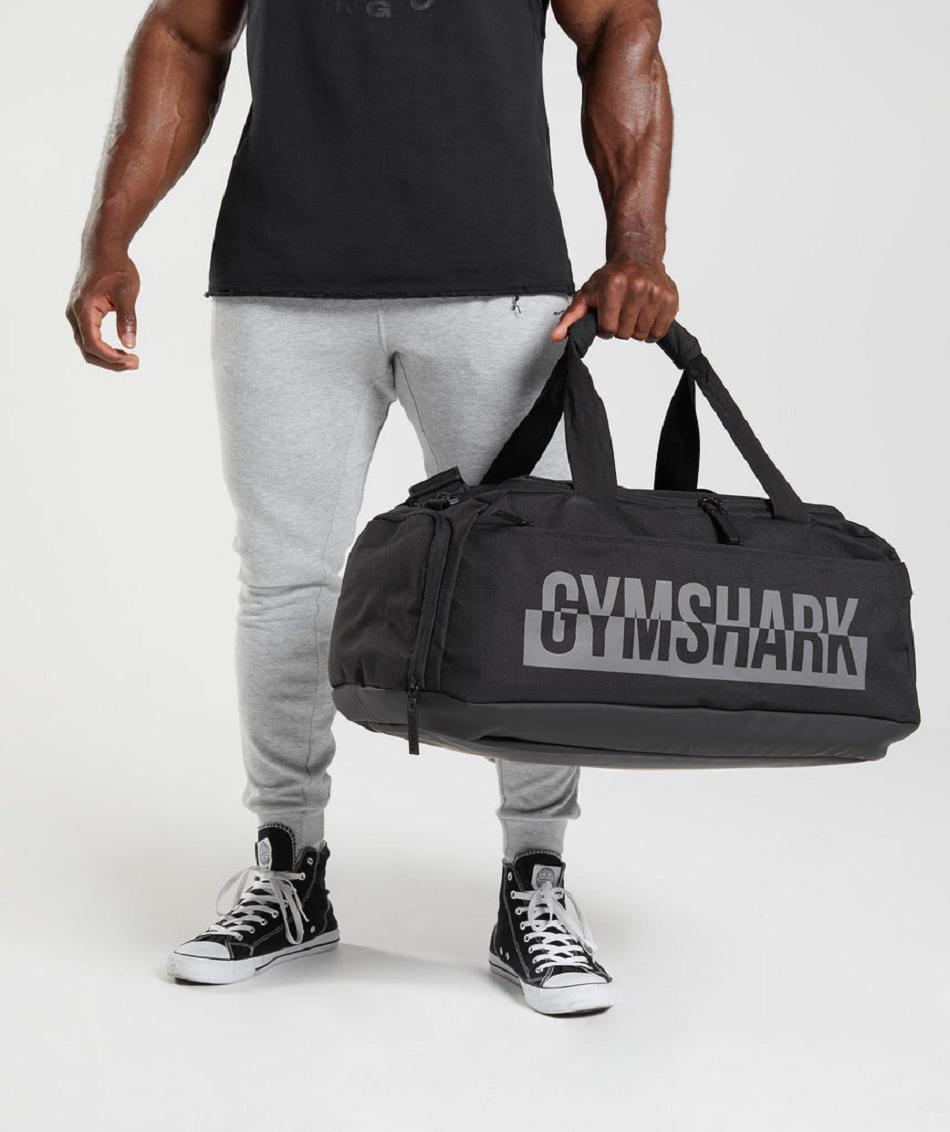 Plecaki Męskie Gymshark Bold Czarne | PL 3170JPQ